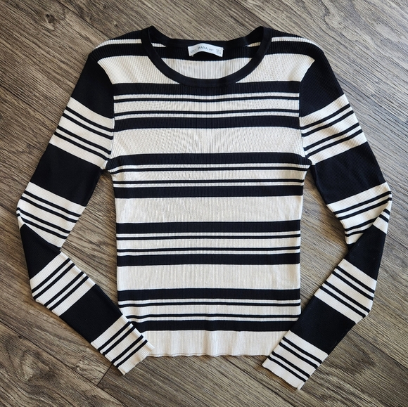 Zara Tops - Zara Knit Striped Sweater Top Size Medium